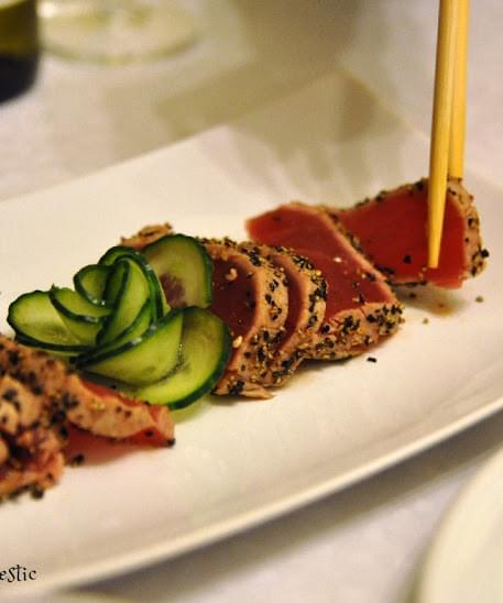 Lemon Pepper Seared Tuna Sashimi