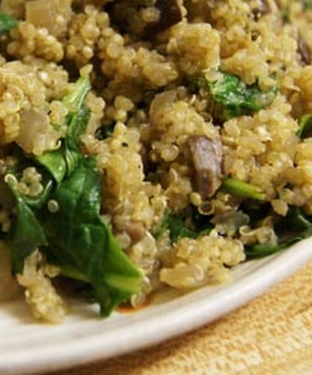 Mushroom Spinach Quinoa Risotto Recipe