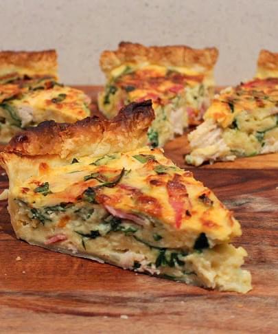 Mushroom Chicken And Spinach Quiche Blackberry Babe