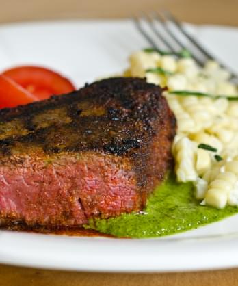 Grilled Spice Rubbed Beef Tenderloin With Chimichurri Sauce Recipe