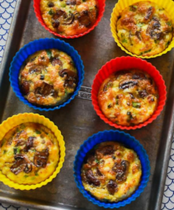 Baked Mini Frittata Recipe With Mushrooms Cottage Cheese And