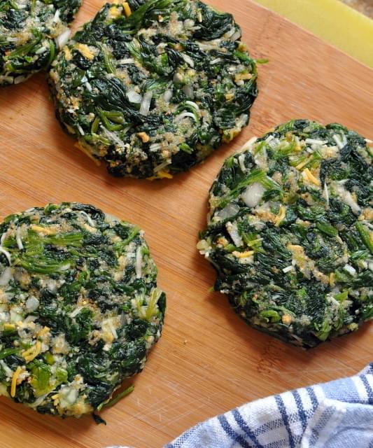 vegetarian spinach burger