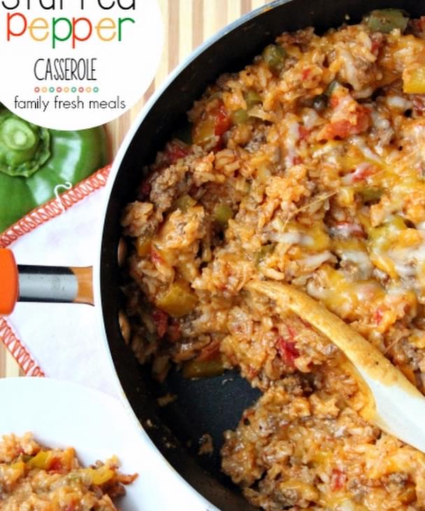 One Pot Stuffed Pepper Casserole Recipe