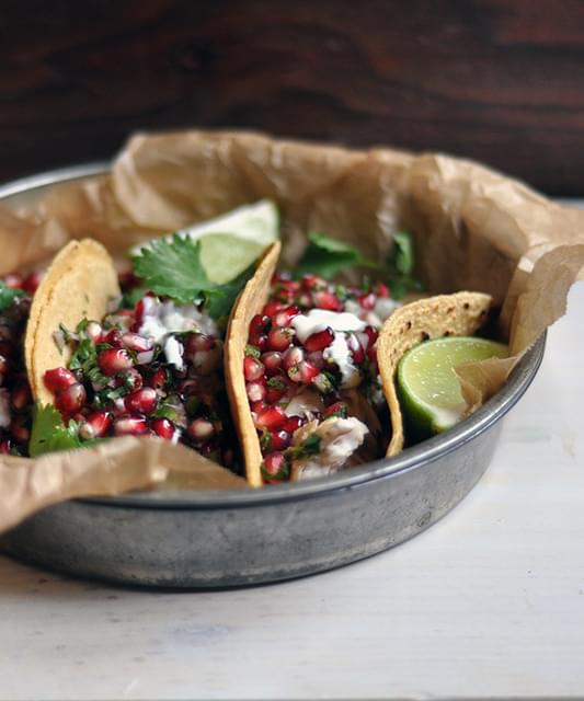 Fish Tacos With Pomegranate Salsa Recipe