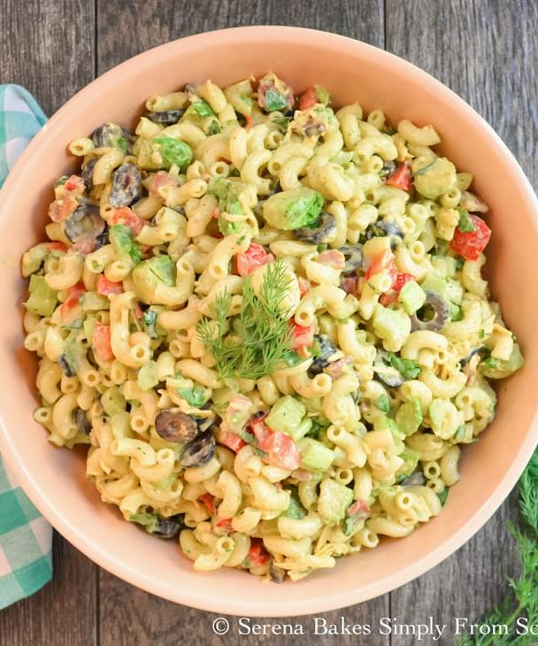 Creamy Avocado Bacon Pasta Salad With Dill Dressing Recipe