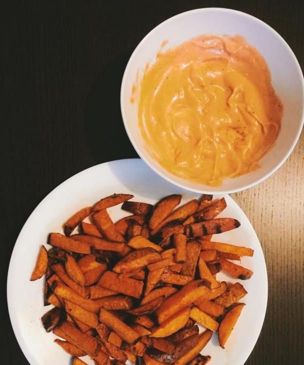 Oven Baked Sweet Potato Fries With Fry Sauce Recipe