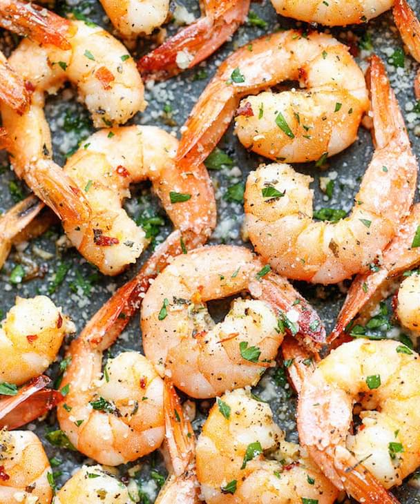 Garlic Parmesan Roasted Shrimp Recipe