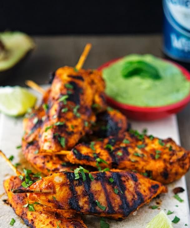 Chipotle Honey Glazed Chicken With Avocado Cream Sauce Recipe