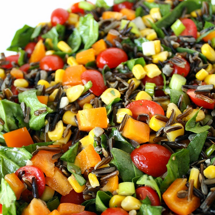 Wild Rice Spinach Salad with LemonGarlic Dressing Recipe