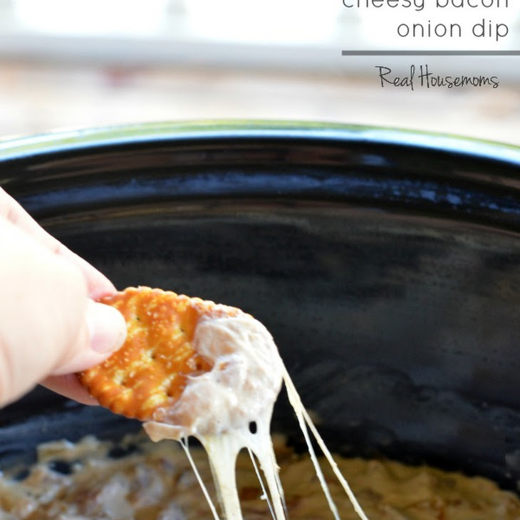 Crock Pot Cheesy Bacon Onion Dip Recipe