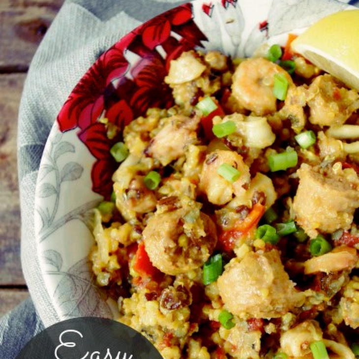 Easy SlowCooker Paella (gluten free!) Recipe