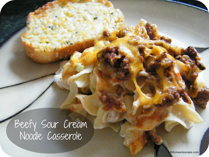 Beefy Sour Cream Noodle Casserole Recipe