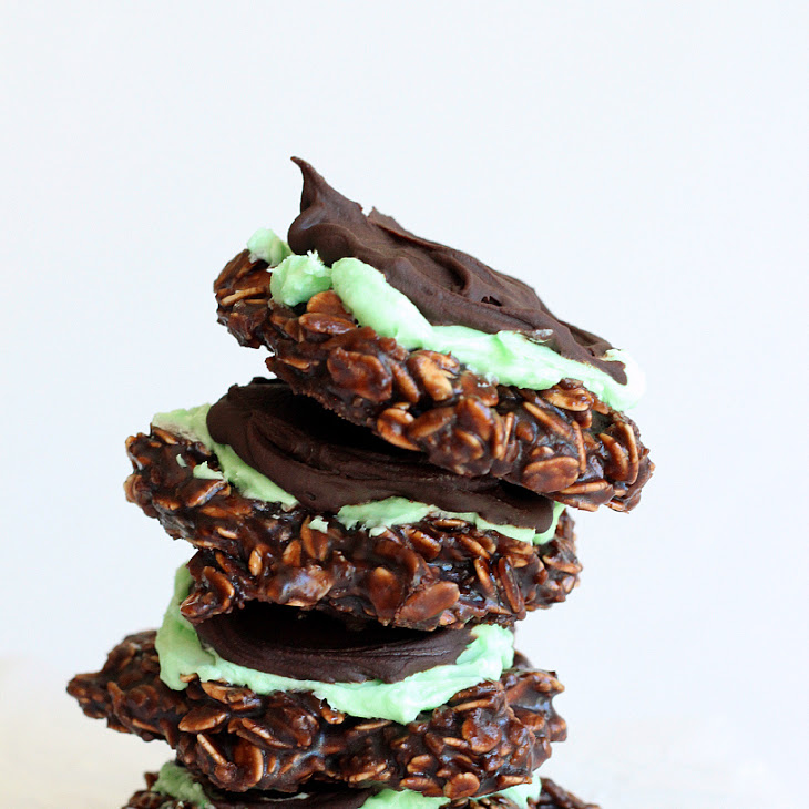 Fudgy Mint Chocolate NoBake Cookies Recipe