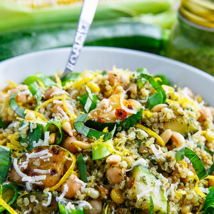 Pesto Zucchini and Corn Quinoa Salad Recipe