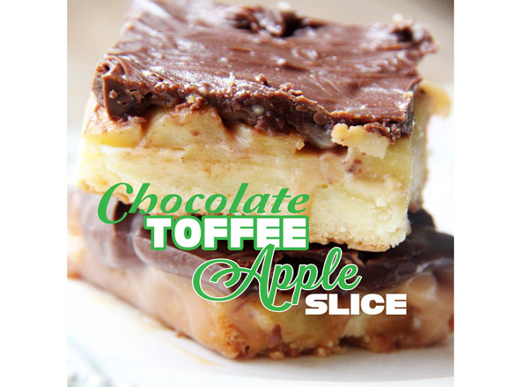 Chocolate Toffee Apple slice Recipe
