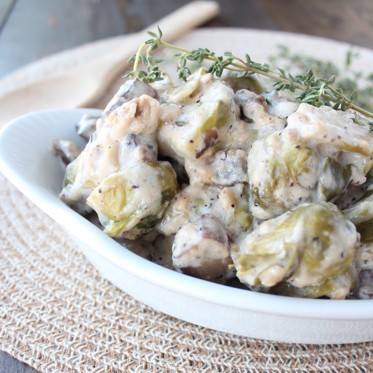 Portobello Mushroom & Brussels Sprouts Casserole Recipe
