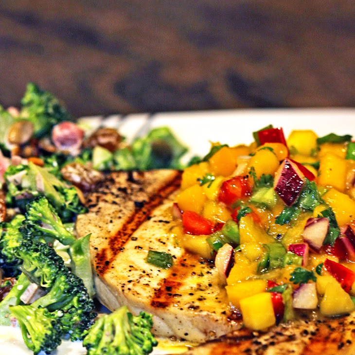 Mango Salsa On Grilled Swordfish Recipe