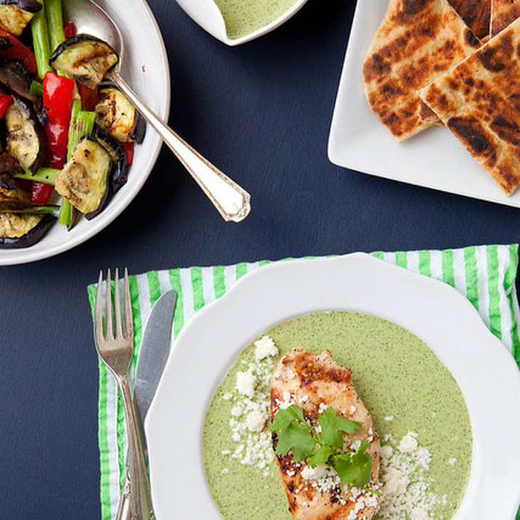 Grilled Chicken with Garlicky Green Sauce Recipe