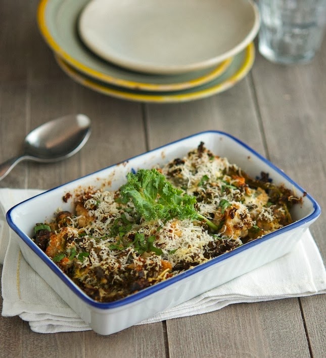 Caramelized Cauliflower and Sauteed Kale Casserole Recipe