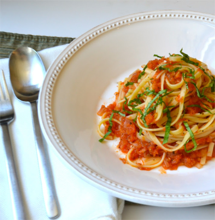 Linguine with Homemade Fresh Marinara Recipe