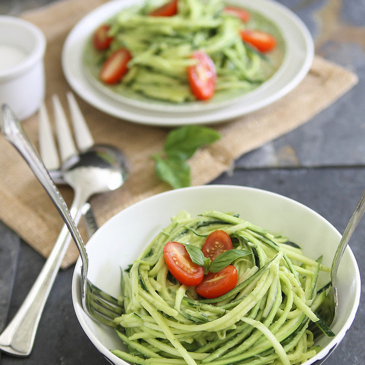 Zucchini Pasta With Avocado Cream Sauce Recipe