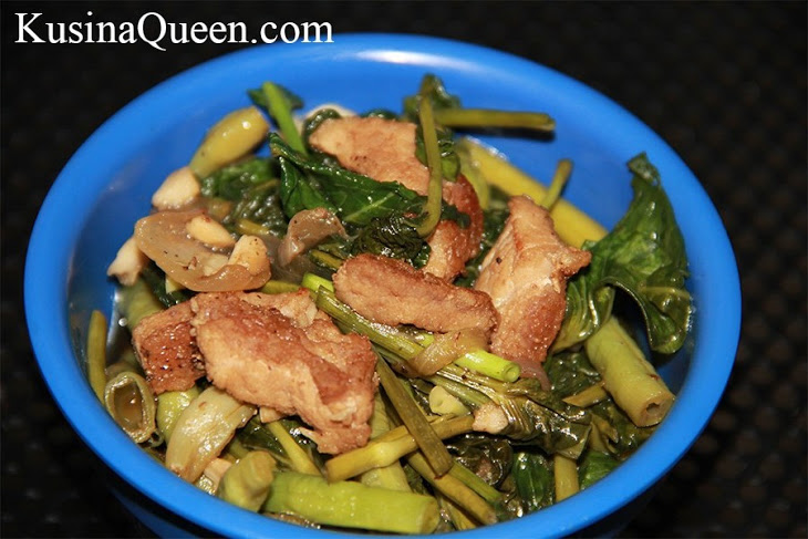 Adobong Kangkong at Sitaw (Water Spinach Adobo with Yard Long Beans) Recipe