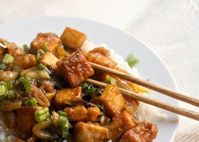Sweet-and-Sour Tofu with Bok Choy