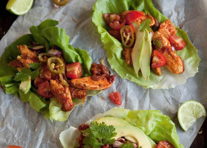 Lettuce 'tacos' With Chipotle Chicken