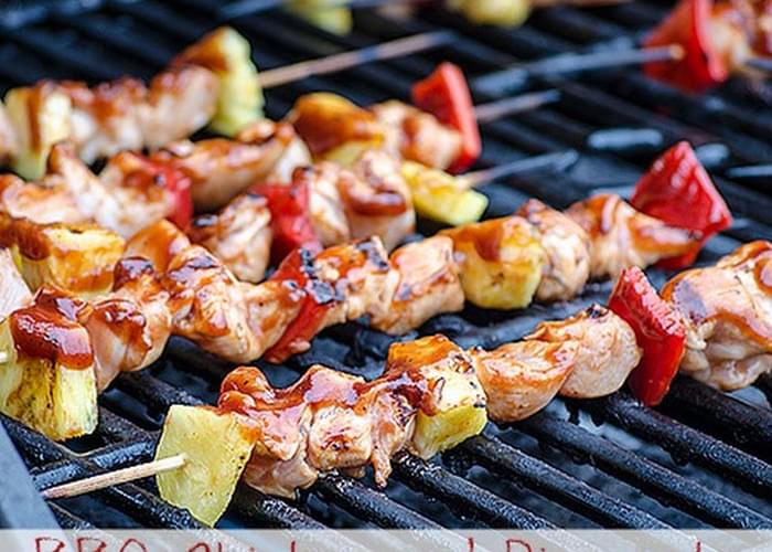 BBQ Chicken and Pineapple Skewers