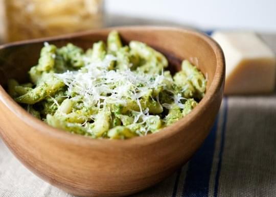 Nutty Arugula Pesto with Penne and Parmesan