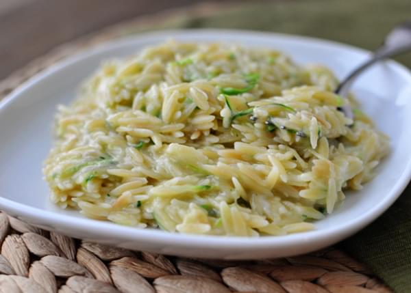 Toasted Orzo with Peas and Parmesan